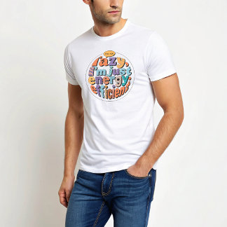 Ik ben niet lui, ik ben gewoon energiezuinig T-shi T-shirt