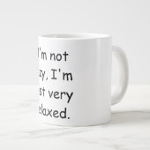 Ik ben niet lui, ik ben gewoon erg ontspannen grote koffiekop (Voorkant rechts)