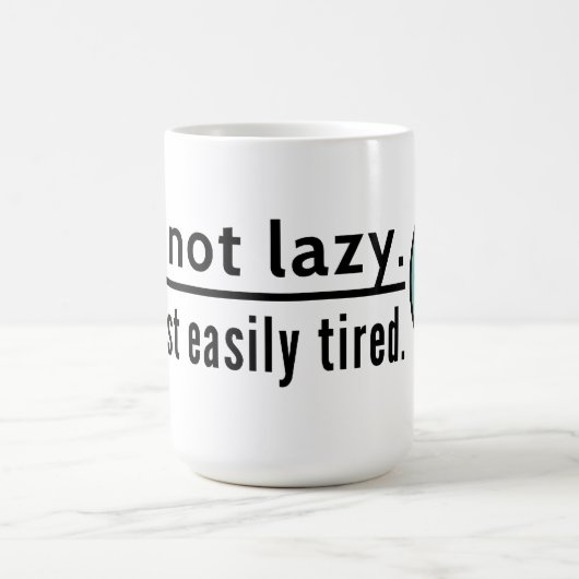 Ik ben niet lui. Ik ben gewoon makkelijk moe. Blau Koffiemok (Center)