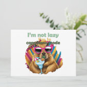 Ik ben niet lui, ik ben in capibara-modus ,grappig kaart (Staand voorkant)