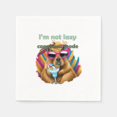 Ik ben niet lui, ik ben in capibara-modus ,grappig servet (Voorkant)