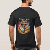 Ik ben niet lui, ik ben in capibara-modus ,grappig t-shirt (Achterkant)