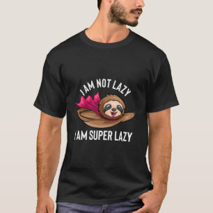 Ik ben niet lui ik ben super lui grappig luiaard t-shirt
