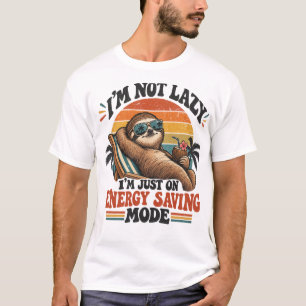 Ik ben niet lui, ik sta gewoon in de energiebespar t-shirt