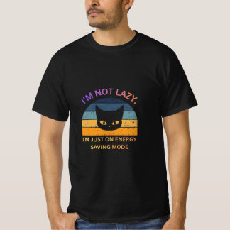 Ik ben niet lui, ik sta gewoon in de energiebespar t-shirt