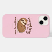Ik ben niet lui, ik sta gewoon in energiebesparend Case-Mate iPhone case (Achterkant (horizontaal))