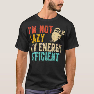 Ik ben niet lui in energie-efficiënte grappige lui t-shirt