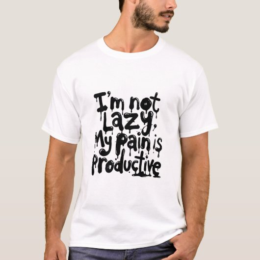 Ik ben niet lui, krijger t-shirt (Voorkant)