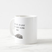 Ik ben niet lui+luie kat koffiemok (Voorkant links)