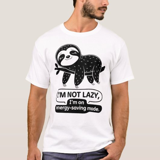 Ik ben niet lui Sloth T-shirt (Voorkant)
