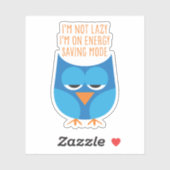 Ik ben niet lui... Sticker – Blauw (Vel)