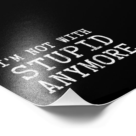 Ik ben niet meer met stommer foto afdruk (Hoek)