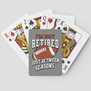 Ik ben niet met pensioen, gewoon tussen de voetbal pokerkaarten
