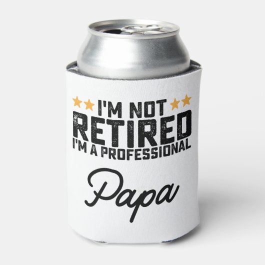 Ik ben niet met pensioen, ik ben een professionele blikjeskoeler (Blikje Voorkant)