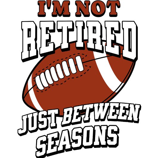 Ik ben niet met pensioen tussen de seizoenen t-shirt