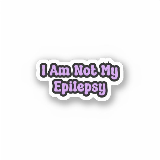 Ik ben niet mijn Paarse epilepsiebewustzijn Sticker (Voorkant)