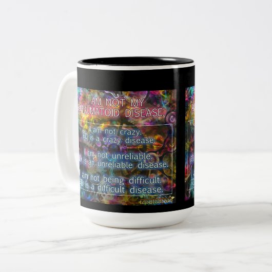 Ik ben niet mijn reumatoïde mok (Voorkant links)