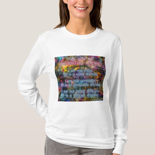 Ik ben niet mijn reumatoïde ziekte t-shirt (Voorkant)