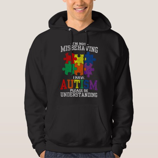 Ik ben niet misleid als autistisch Kind Autisme-be Hoodie (Voorkant)