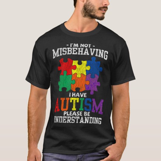Ik ben niet misleid als autistisch Kind Autisme-be T-shirt (Voorkant)