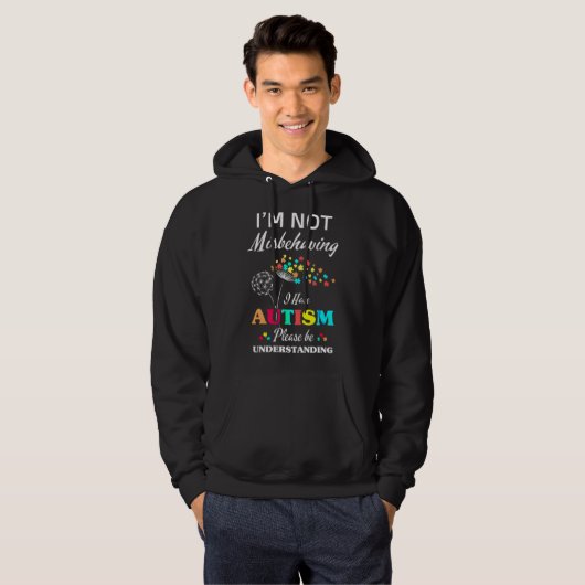Ik ben niet misleid dat ik Autism Cute Dandelion F Hoodie (Voorkant volledig)