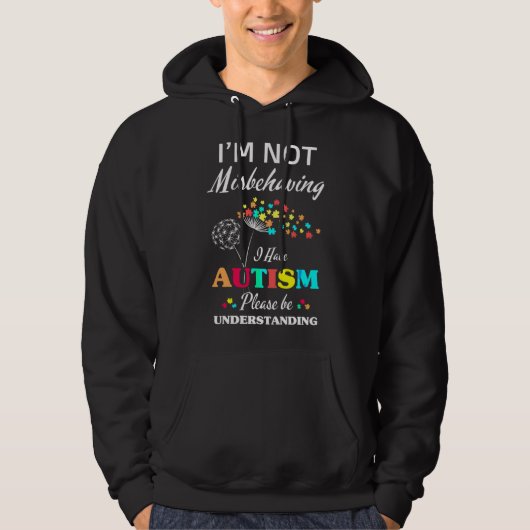 Ik ben niet misleid dat ik Autism Cute Dandelion F Hoodie (Voorkant)