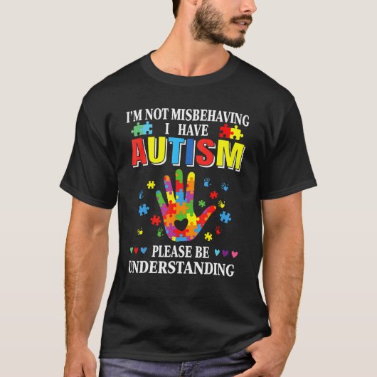 Ik ben niet misleid dat ik autisme Autisme Awarene T-shirt (Voorkant)