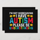 Ik ben niet misleid dat ik autisme heb, alsjeblief kaart (Voorkant / Achterkant)