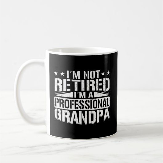 Ik ben niet moe als professionele opa koffiemok (Links)