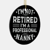 Ik ben niet moe dat ik een professionele opa ben keramisch ornament (Rechts)