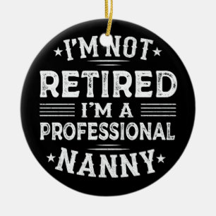 Ik ben niet moe dat ik een professionele opa ben keramisch ornament