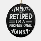 Ik ben niet moe dat ik een professionele opa ben keramisch ornament (Links)