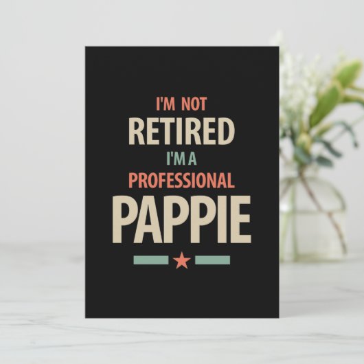 Ik ben niet moe dat ik een professionele Pappie Gi Bedankkaart (Staand voorkant)