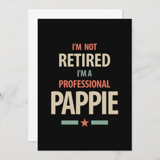 Ik ben niet moe dat ik een professionele Pappie Gi Bedankkaart (Voorkant / Achterkant)