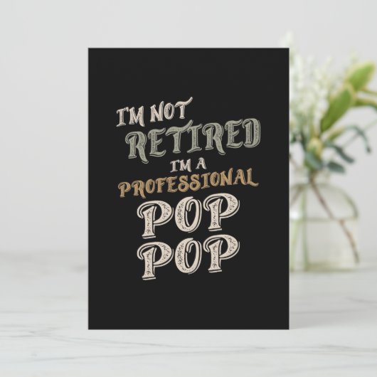 Ik ben niet moe dat ik een professionele pop ben kaart (Staand voorkant)