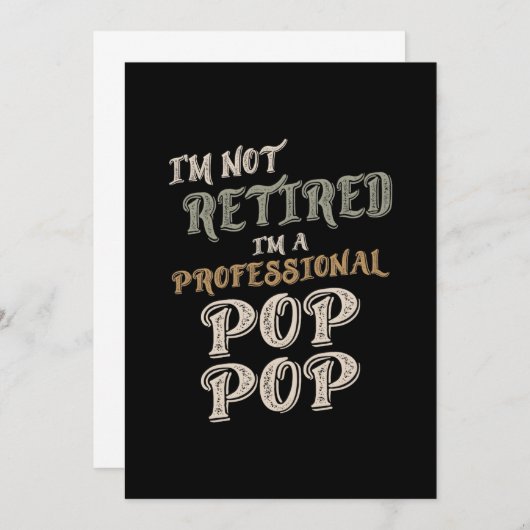 Ik ben niet moe dat ik een professionele pop ben kaart (Voorkant / Achterkant)