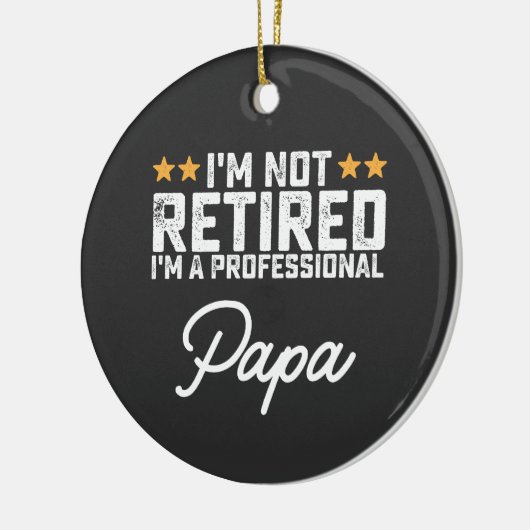 Ik ben niet moe, ik ben een professionele krant. keramisch ornament (Links)