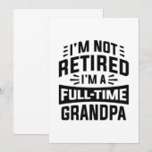 Ik ben niet moe, ik ben een voltijdse opa bedankkaart (Voorkant / Achterkant)