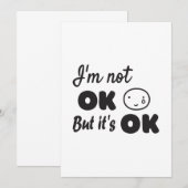 Ik ben niet oké, maar het is oké kaart (Voorkant / Achterkant)