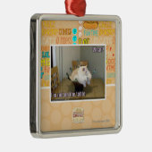 Ik ben niet op tafel metalen ornament (Rechts)