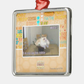 Ik ben niet op tafel metalen ornament (Links)