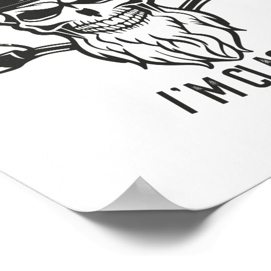 Ik ben niet oud dat ik een klassieke motorfietser poster (Hoek)