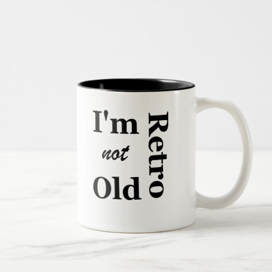 Ik ben niet oud dat ik Retro Ceramic Mok ben (Rechts)