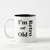 Ik ben niet oud dat ik Retro Ceramic Mok ben (Links)