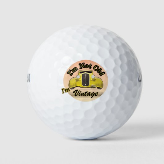 "Ik ben niet oud"...grappig Golf Balls Golfballen (Voorkant)
