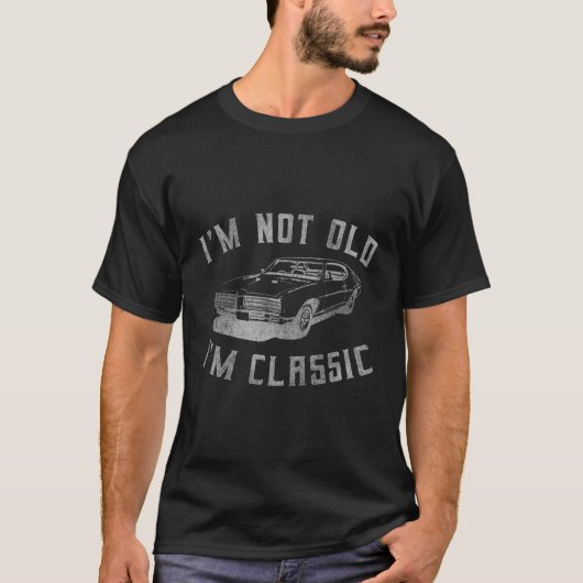 Ik ben niet oud, ik ben auto's t-shirt (Voorkant)