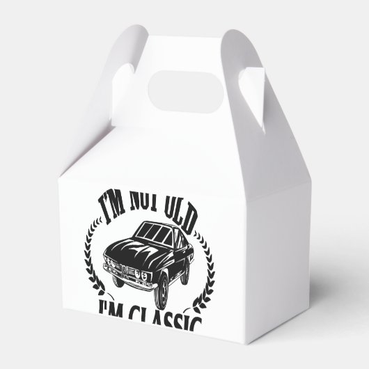 Ik ben niet Oud Ik ben Classic grappige auto Bedankdoosjes (Achterkant)