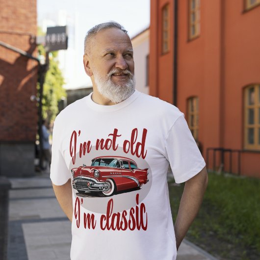 Ik ben niet oud Ik ben Classic Red Car Mannen T-shirt