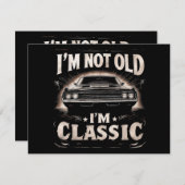 Ik ben niet oud Ik ben Classic Retro Funny Car Qu (Voorkant / Achterkant)