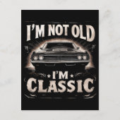 Ik ben niet oud Ik ben Classic Retro  Funny Car Qu Informatiekaartje (Achterkant)